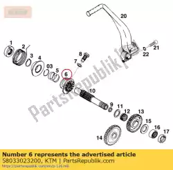 Aqui você pode pedir o engrenagem de catraca 24 t em KTM , com o número da peça 58033023200: