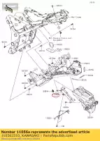 110562310, Kawasaki, beugel, klep ex300adf kawasaki  ninja z 300 2013 2014 2015 2016 2017 2018, Nieuw