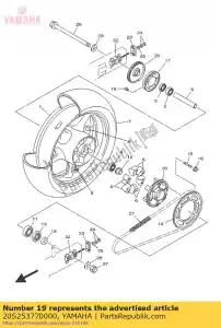 yamaha 20S253770000 colarinho roda - Lado inferior