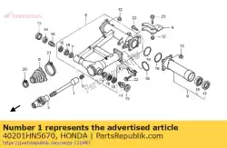 Aqui você pode pedir o eixo, suporte em Honda , com o número da peça 40201HN5670: