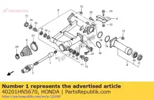 Honda 40201HN5670 schacht, prop - Onderkant