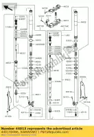 440130086, Kawasaki, horquilla interior, lh kx450d7f kawasaki kx 450 2007, Nuevo