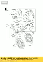 410801472A4, Kawasaki, disco, fr, oro + plata zx900-e1h kawasaki zx 900 2000 2001, Nuevo