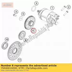 ktm 79440016000 limiteur de couple cpl. - La partie au fond