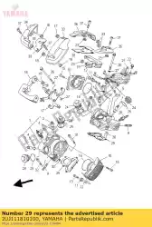 Aqui você pode pedir o junta, cabeça do cilindro 1 em Yamaha , com o número da peça 2UJ111810100: