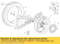 interne afstandhouder van Piaggio Group, met onderdeel nummer JC64741X92000, bestel je hier online: