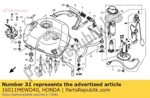 Honda 16011MEWD40 filter, brandstof - Onderkant