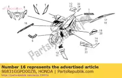 Here you can order the mark (nsc50r) *type1* (type1 ) from Honda, with part number 86831GGPD00ZB: