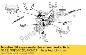 honda 86831GGPD00ZB mark (nsc50r) *type1* (type1 ) - Bottom side