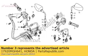 honda 17920MGH641 kabel komp. b, przepustnica - Dół