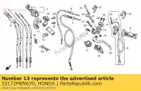 53172MEN670, Honda, support, l. levier de poignée honda crf 250 450 2004 2005 2006 2007 2008 2009, Nouveau