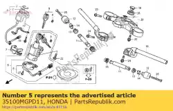 Here you can order the switch assy., combination from Honda, with part number 35100MGPD11: