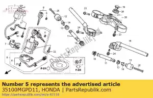 Honda 35100MGPD11 switch assy., combination - Bottom side