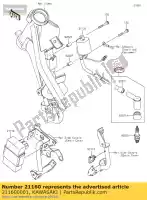 211600001, Kawasaki, cap-assy-plug an125d7f kawasaki  d tracker 150 2016 2017 2018 2019 2021, New