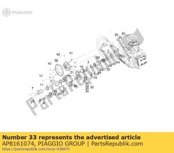 Aprilia AP8161074, Czarna rolka prowadz?ca ?a?cuch, OEM: Aprilia AP8161074