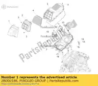 2B000186, Piaggio Group, Protection d'admission aprilia  caponord zd4vk000, zd4vka, zd4vk001, zd4vka01 zd4vkb000, zd4vkb001, zd4vkb003, zd4vkb00x, zd4vkb009 zd4vku00 1200 2013 2014 2015 2016 2017, Nouveau