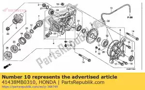 Honda 41438MB0310 cale b, goupille d'arrêt (0,15 - La partie au fond