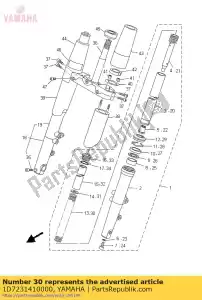 yamaha 1D7231410000 spring, front fork - Bottom side