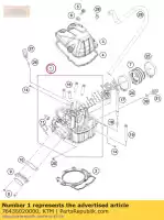 76436020000, KTM, culata cpl. ktm  rally 450 2015 2016 2017, Nuevo