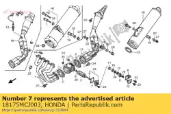pakking, deksel van Honda, met onderdeel nummer 18175MCJ003, bestel je hier online: