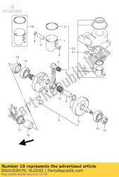 Here you can order the bearing,cr. Pin from Suzuki, with part number 0926320079: