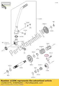 kawasaki 132061070 guide-coup de pied br125-b2 - La partie au fond