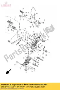 yamaha 5YU274A40000 support, adaptateur 2 - La partie au fond