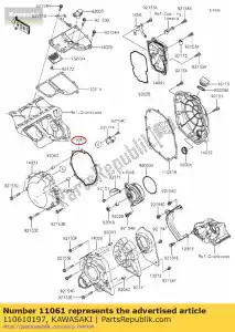 kawasaki 110610197 joint, couvercle de générateur zx1400a - La partie au fond