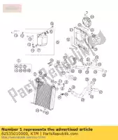 62535010000, KTM, radiator 950 sm 05 ktm supermoto 950 2005 2006 2007, Nieuw