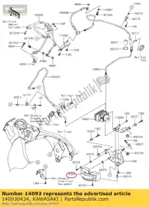 kawasaki 140930434 capa, unidade abs zx1000kff - Lado inferior