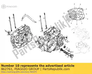 Piaggio Group 862761 espárrago de cilindro - Lado inferior