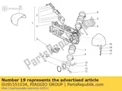 Here you can order the rubber spacer from Piaggio Group, with part number GU91551034: