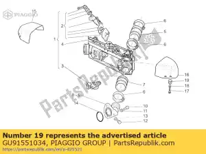 Piaggio Group GU91551034 rubber spacer - Bottom side