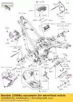 320980024, Kawasaki, caja-herramienta, cubierta klx150jgf kawasaki  d tracker 150 2016 2017 2018 2019 2021, Nuevo