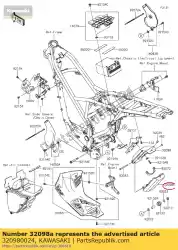 Tutaj możesz zamówić walizka-narz? Dzie, pokrywa klx150jgf od Kawasaki , z numerem części 320980024: