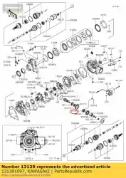 Qui puoi ordinare shifter, differenziale da Kawasaki , con numero parte 131391097: