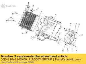 Piaggio Group JCE41104216JN00 parafuso auto-roscante de inox 2x16 - Lado inferior