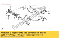 15650MCWD02, Honda, Comp. tubo, r. mangueira de óleo, Novo