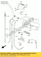 54011S005, Kawasaki, kabel-koppeling kawasaki kfx400 400 , Nieuw