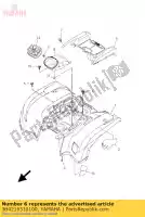 3B4216510100, Yamaha, copertura, parafango posteriore yamaha yfm 550 700 2007 2008 2009 2010 2011, Nuovo