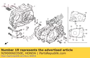 Honda 92900060350E parafuso, pino, 6x35 - Lado inferior