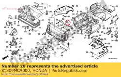 Here you can order the cover, trunk catch from Honda, with part number 81309MCA000: