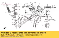 Aquí puede pedir cable comp., embrague de Honda , con el número de pieza 22870HN1000: