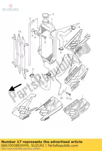 Suzuki 6867003BE0YHS tape, radiator c - Onderkant