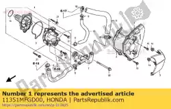 Aquí puede pedir cubrir a, l. Rr. De Honda , con el número de pieza 11351MFGD00: