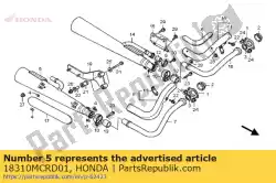 Here you can order the muffler comp., fr. From Honda, with part number 18310MCRD01:
