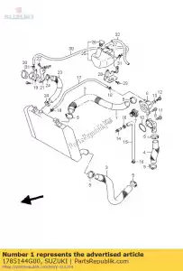 suzuki 1785144G00 manguera, radiador i - Lado inferior