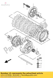 Qui puoi ordinare asta, spinta frizione da Suzuki , con numero parte 2311137E00: