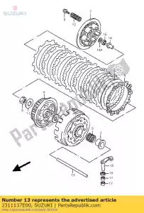 suzuki 2311137E00 asta, spinta frizione - Il fondo