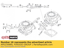 Aprilia AP0230880, Junta tórica 13.3x2.4, OEM: Aprilia AP0230880